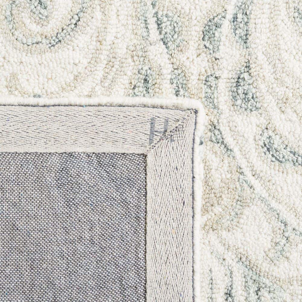 Ivory and Grey Hand-Tufted Wool Runner Rug, 2'-3" x 8'