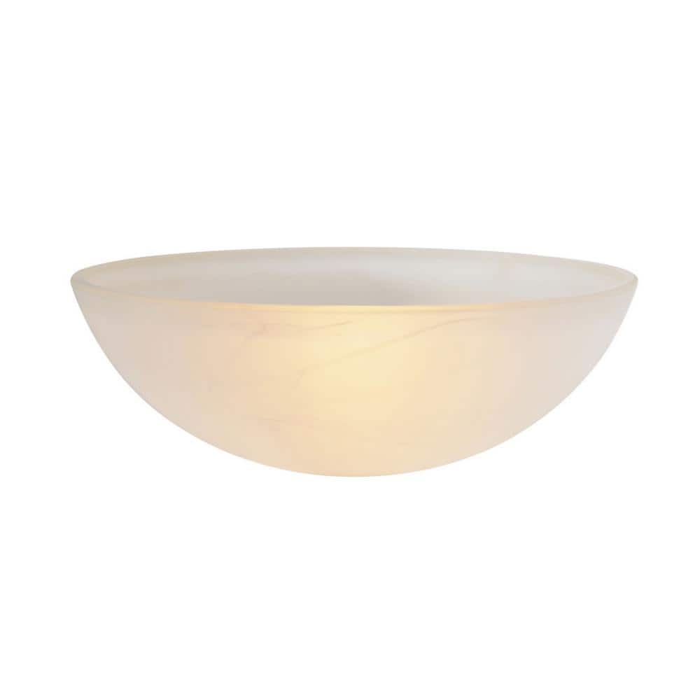 Alabaster Glass Torchiere Swag Pendant Shade 15.75"