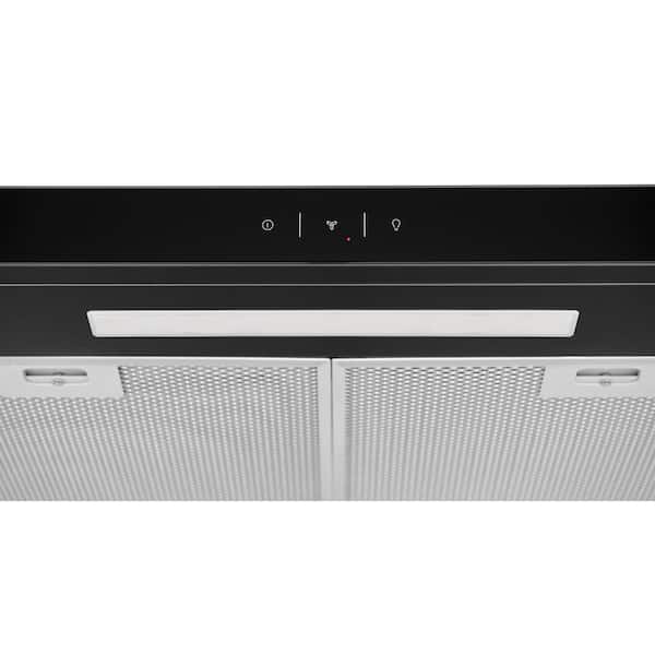 30 in. 330 CFM Convertible Undercabinet Range Hood in Black Stainless Steel with LED Lighting and Carbon Charcoal Filter