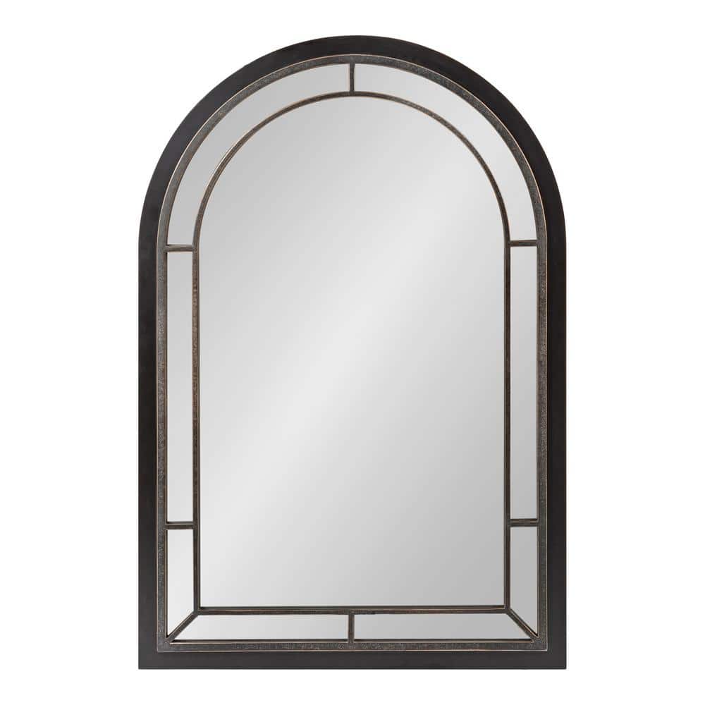 Audubon Rustic Wood and Iron Arch 40.5'' Wall Mirror