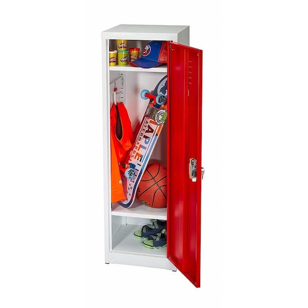 Child Storage Cabinet Lockable Kids Home Gym Locker AdirOffice Red Steel 48 in 