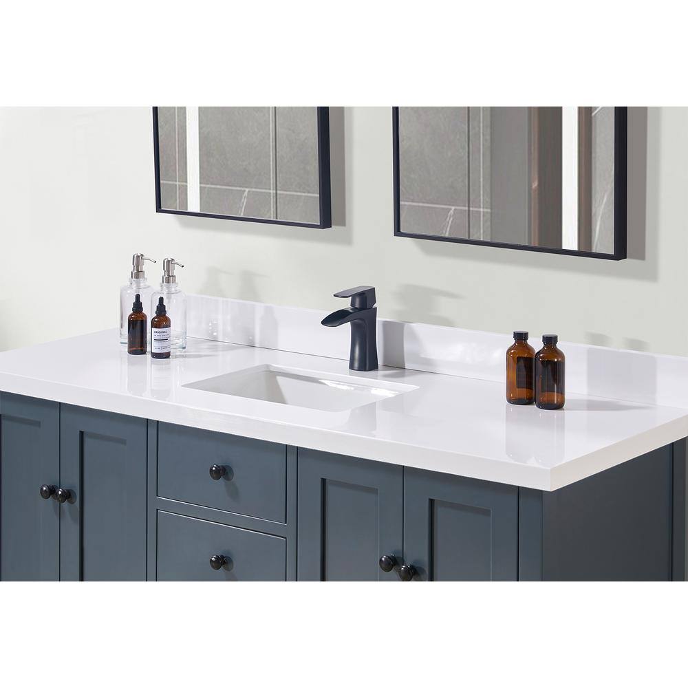 61'' Snow White Ceramic Bathroom Vanity Top with Sink