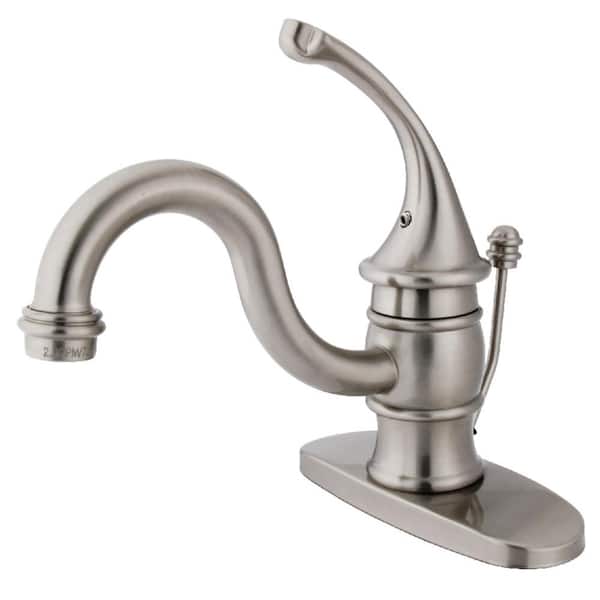 Kingston Brass Georgian Single Hole Single-Handle Bathroom Faucet in Brushed Nickel