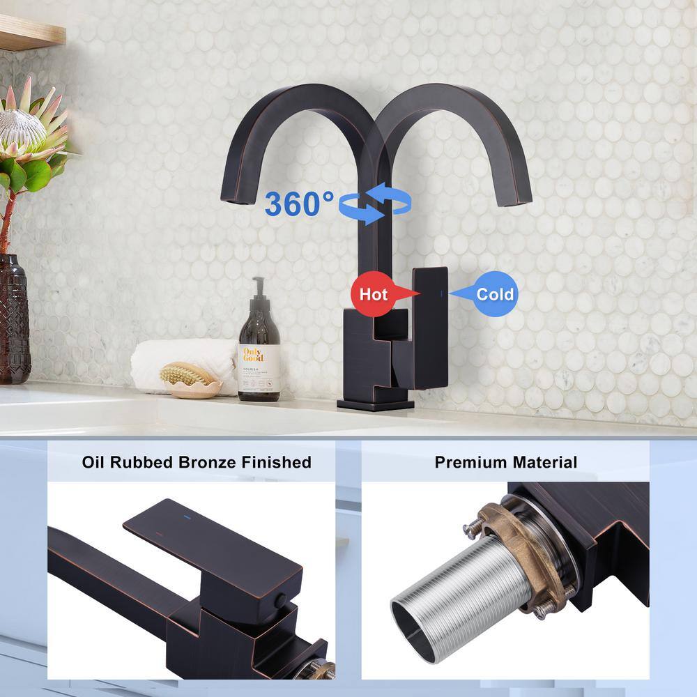 Oil Rubbed Bronze Single Handle Bar Faucet