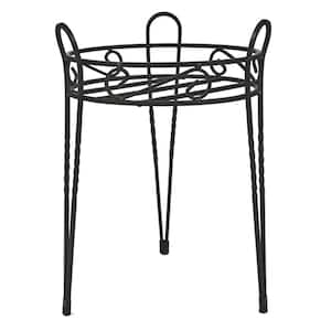 15 in. Canterbury Scroll Top Metal Plant Stand