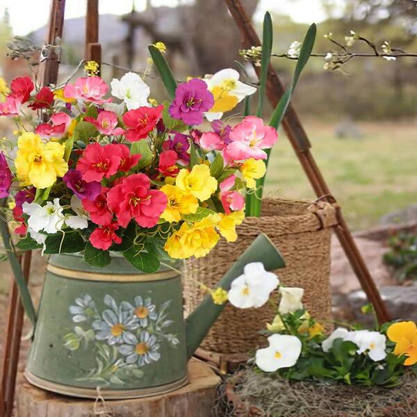 16.93 in. Artificial Multicolor Outdoor Indoor UV Resistant