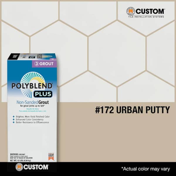 Polyblend Plus #172 Urban Putty 10 lb. Unsanded Grout