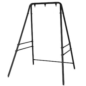 5.9 ft. Metal Hammock Stand in Black for Hanging Chair