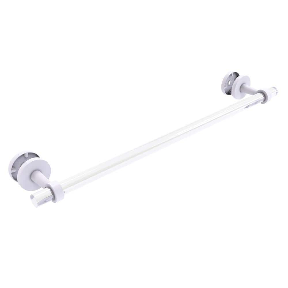 Allied Brass Clearview 24 in. Shower Door Towel Bar in Matte White  CV-41-SM-24-WHM - The Home Depot