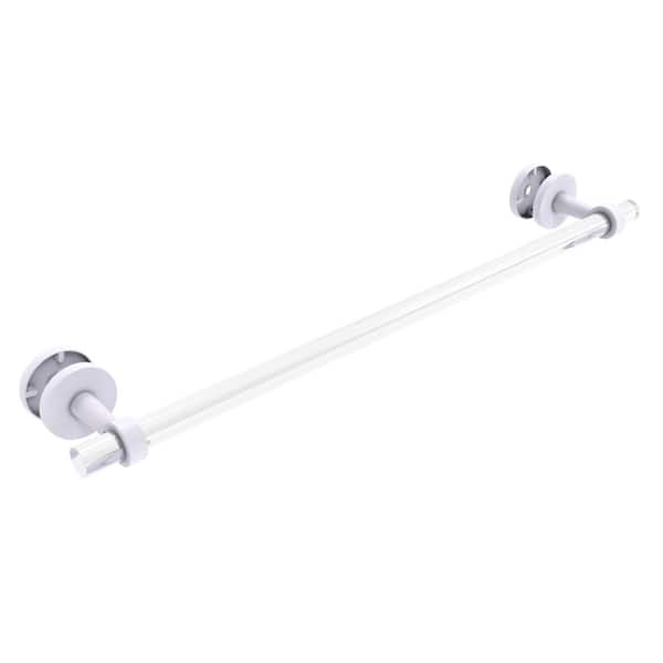 Allied Brass Clearview 24 in. Shower Door Towel Bar in Matte White
