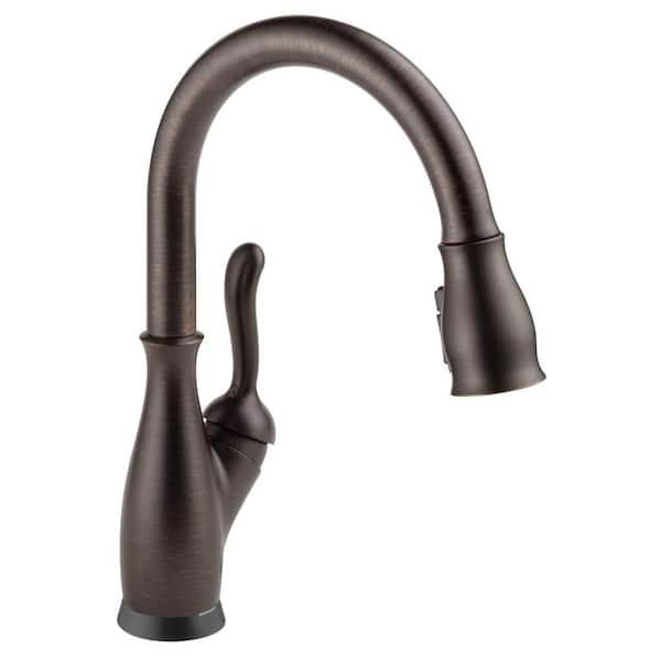 Delta Leland Touch2O with Touchless Technology Single Handle Pull Down Sprayer Kitchen Faucet in Venetian Bronze