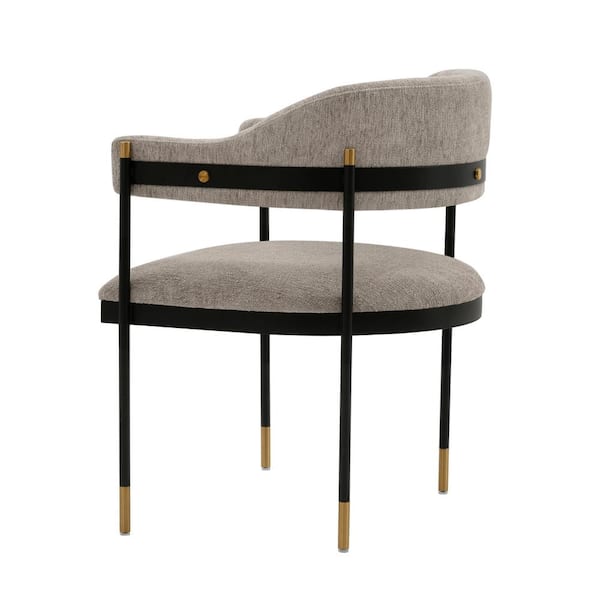 Manhattan Comfort Modern Lia Boucle Dining Armchair in Stone - Set of 2 Manhattan Comfort Modern Lia Boucle Dining Armchair in Stone - Set of 2