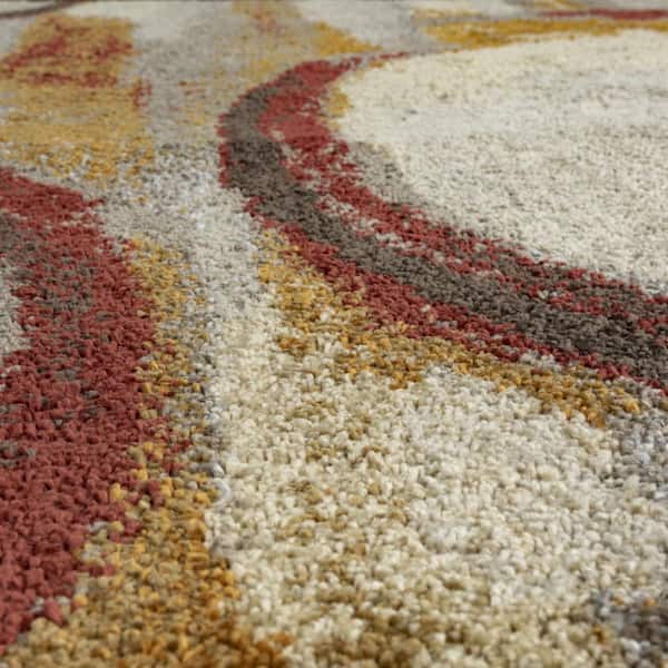 10 X 13 Red Geometric Runner Rug