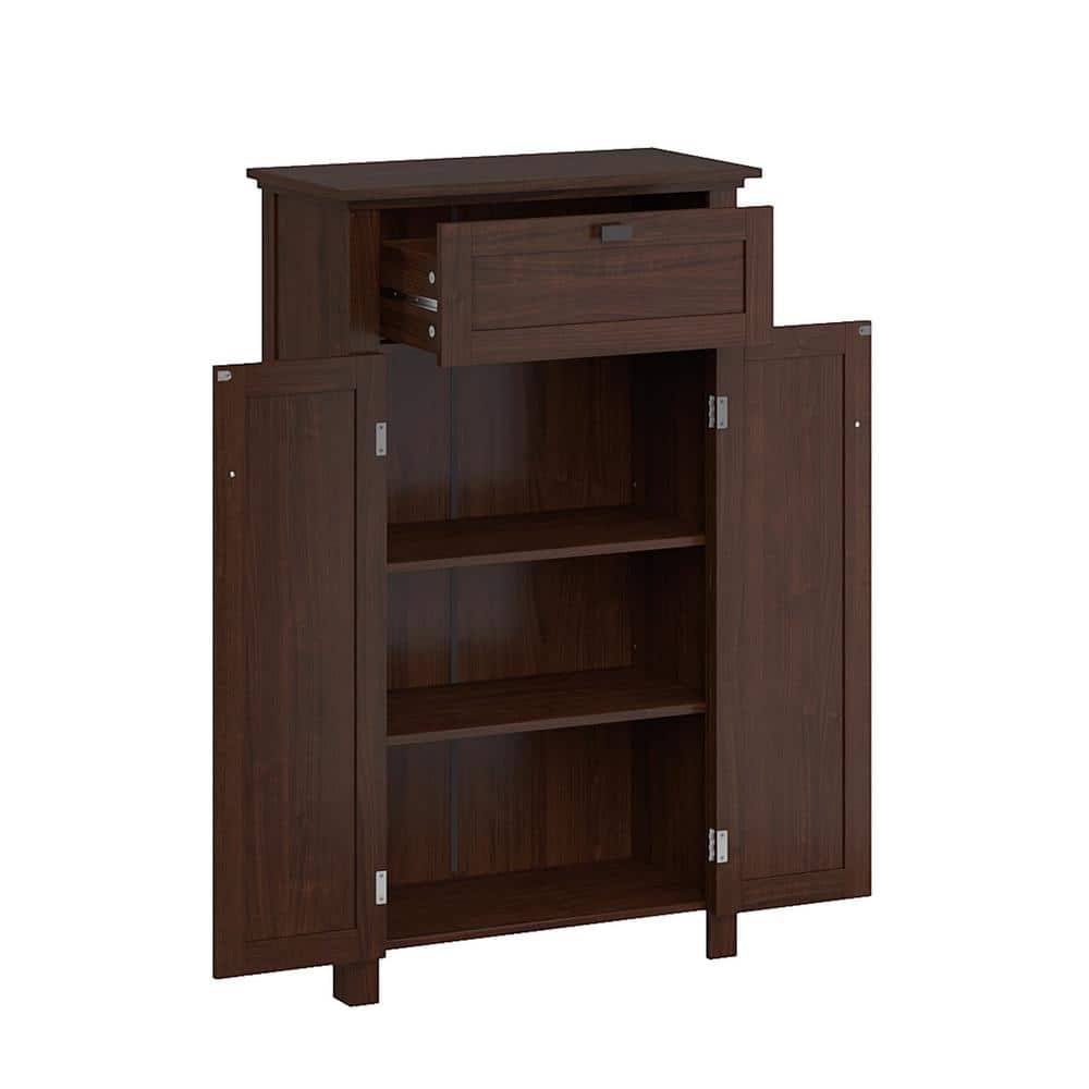 Hayward 43'' Dark Woodgrain Adjustable Shelving Living Room Cabinet