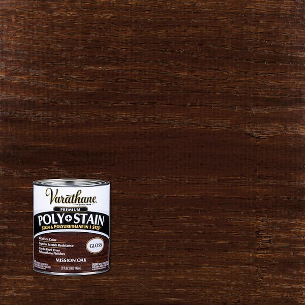 Varathane 1 qt. Mission Oak Gloss Oil-Based Interior Wood Stain and Polyurethane (2-Pack)