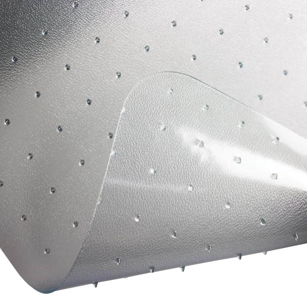 Clear Rectangular Polymer Chair Mat with Anchor Grips