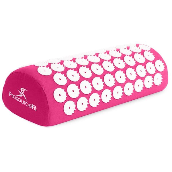 PROSOURCEFIT Pink 25 in. x 15.75 in. Acupressure Mat and Pillow