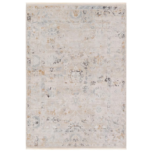 Jaipur Living Trifine 8 X 10 Floral Gray/Cream Area Rug
