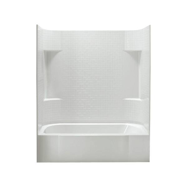 STERLING Accord 31-1/4 in. x 60 in. x 73-1/4 in. Bath and Shower Kit with Left-Hand Drain in White