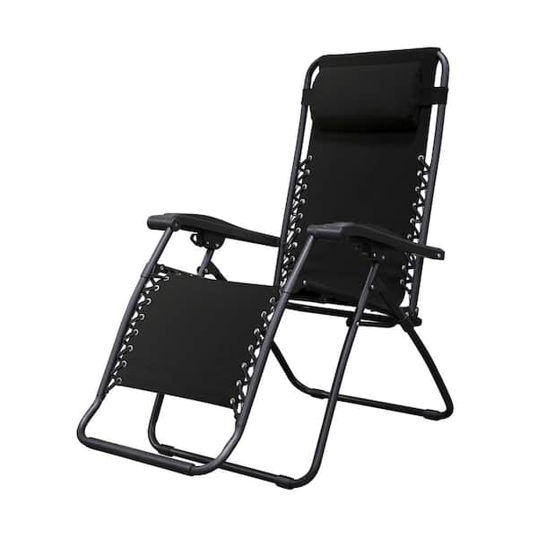 Caravan Sports Infinity Black Metal Zero Gravity Patio Chair