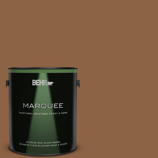 BEHR MARQUEE 1 gal. #260F-7 Caramel Latte Semi-Gloss Enamel Exterior Paint & Primer