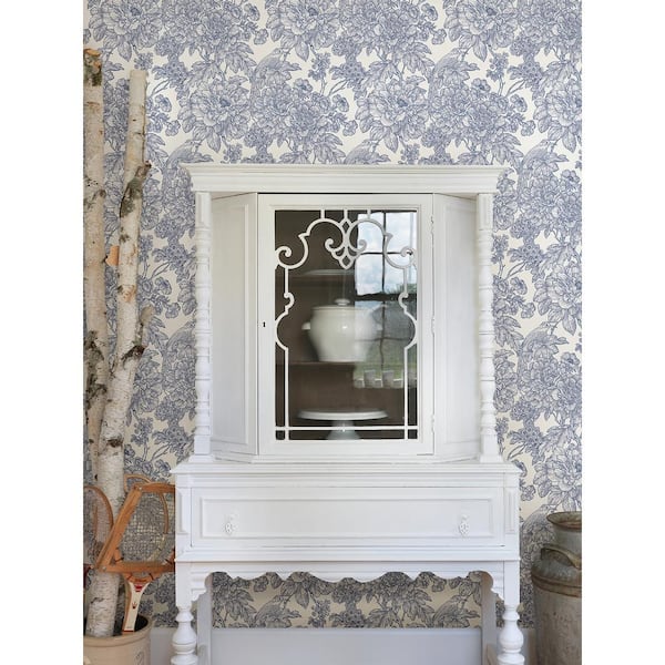 Blue Sudbury Peel and Stick Wallpaper Sample