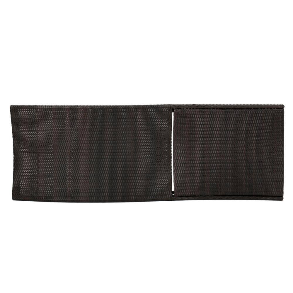 Multibrown Wicker Adjustable Outdoor Armless Chaise Lounger Set