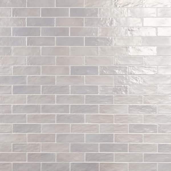 Amagansett Fog Gray 3 in. x 8 in. Mixed Finish Ceramic Subway Wall Tile (. 141 sq. ft./Each)