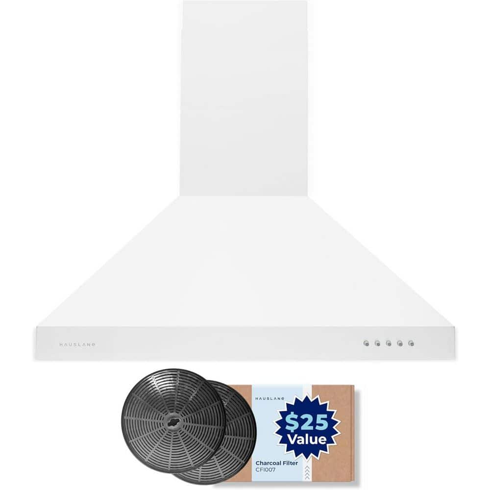HAUSLANE 30 in. Convertible Wall Mount Range Hood with Changeable