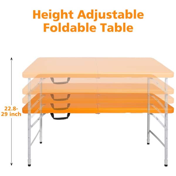 Zeus & Ruta 49 in. x 24 in. x 29 in. Orange Portable Folding