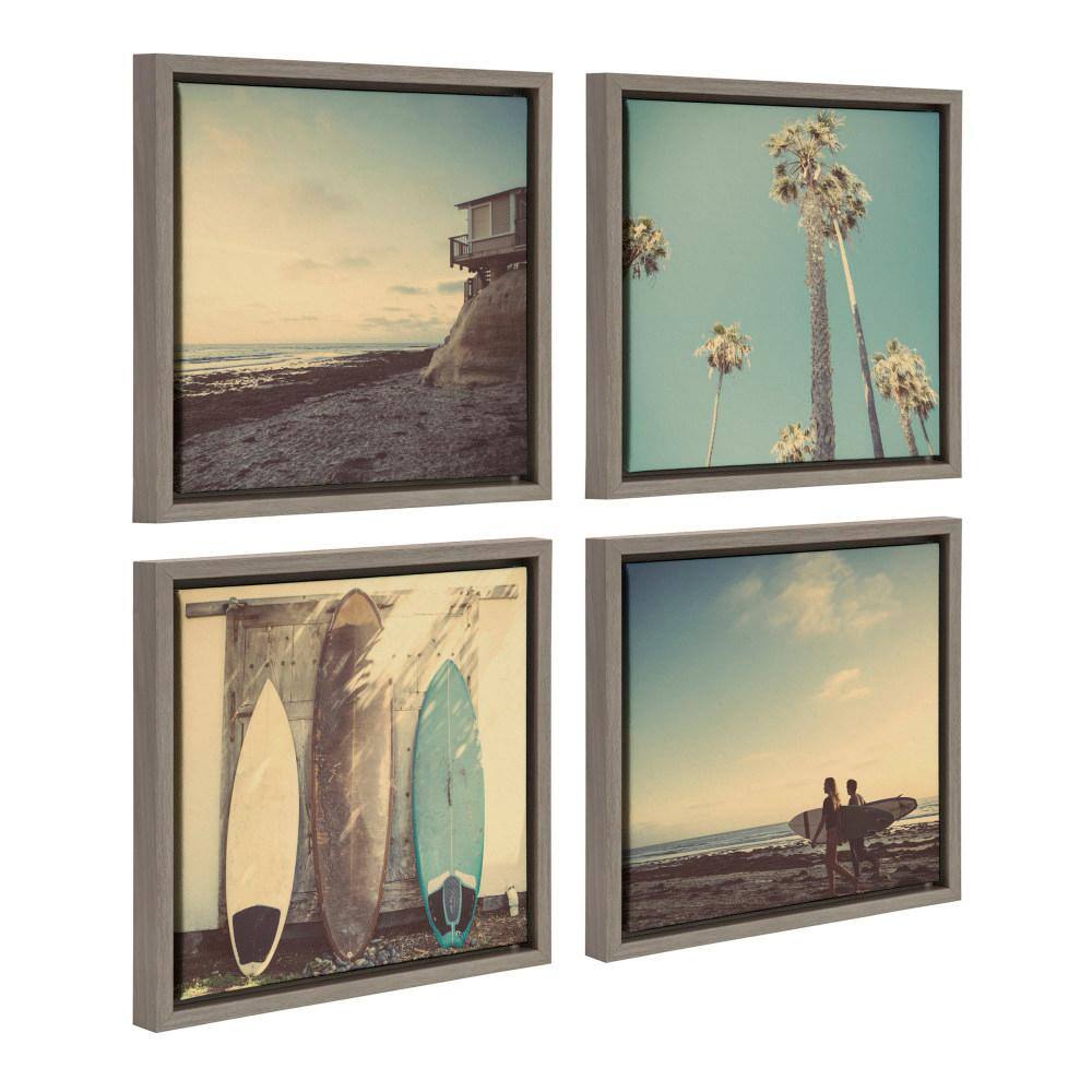 Set of 4 Coastal Landscape Canvas Prints for Nursery