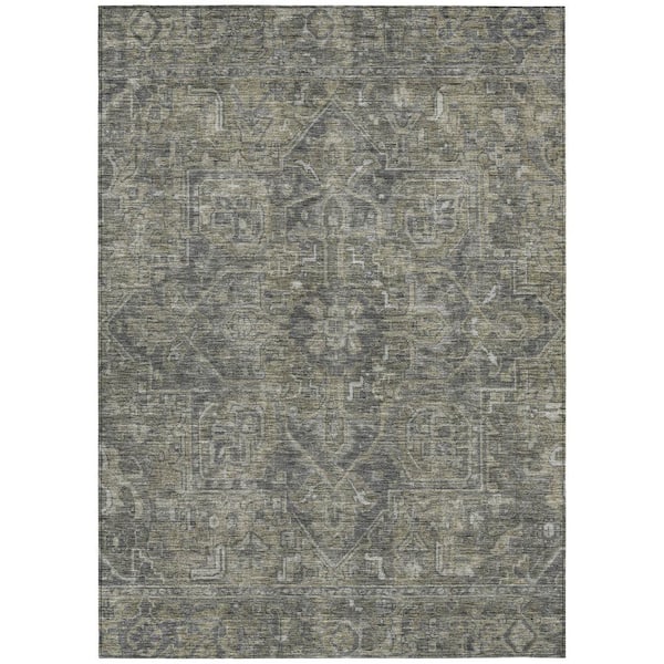 Chantille ACN571 Mocha 5 ft. x 7 ft. 6 in. Machine Washable Indoor/Outdoor Geometric Area Rug
