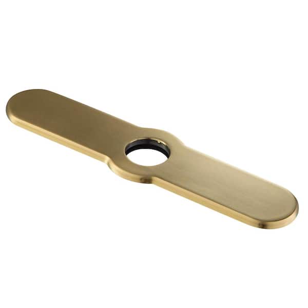 10 in. Brass Deck Plate for Kitchen Faucet in Brushed Brass