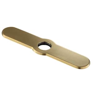 10 in. Brass Deck Plate for Kitchen Faucet in Brushed Brass