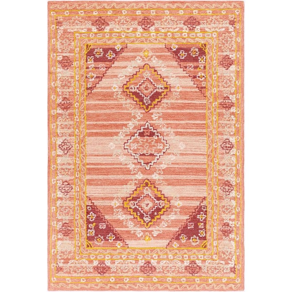 Livabliss Addyson Red/Cream 2 ft. x 3 ft. Traditional Indoor Area Rug