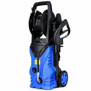 2030 PSI 1.7 GPM 1800-Watt Electric Pressure Washer Cleaner with Hose Reel in Blue