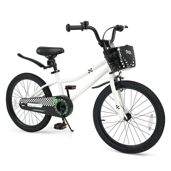 20 in. Kids Bike for Boys Aged 8 Plus Years Old Children Teens Bicycle with Hand and Coaster Brakes White
