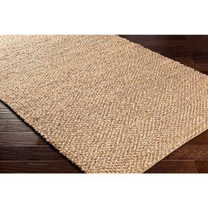 Obasey Taupe Solid 5 ft. x 8 ft. Indoor Area Rug