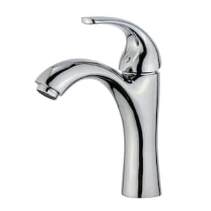 Seville Single Hole Single-Handle Bathroom Faucet with Overflow Drain in Polished Chrome