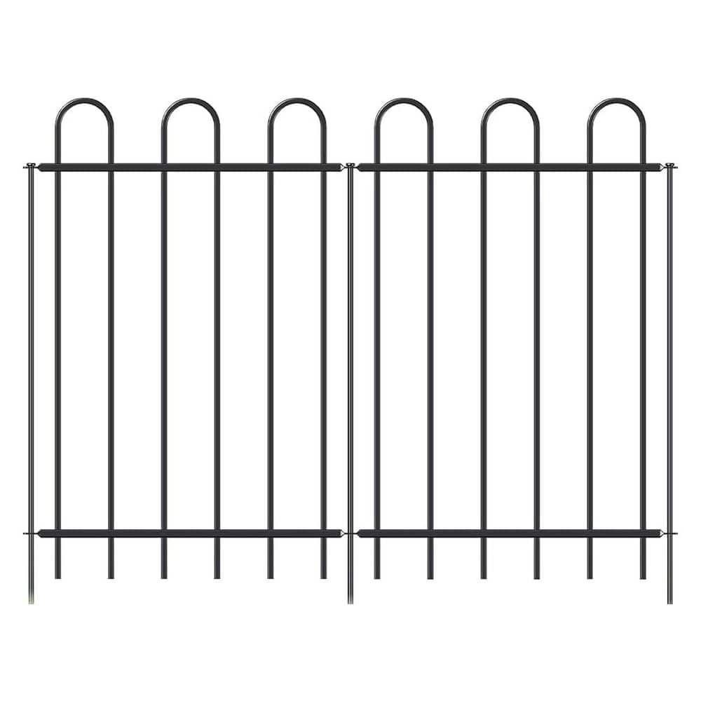 36 in. Metal Garden Fence No Dig Border Yard Fencing Dog Barrier for Flower Bed Lawn Patio 6 Panels 7 Stakes Black price history on PriceWatchPro