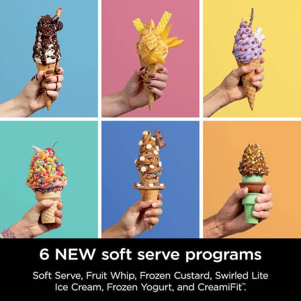 NINJA Swirl By CREAMi 16 oz. 13 in. 1 Soft Serve and Ice