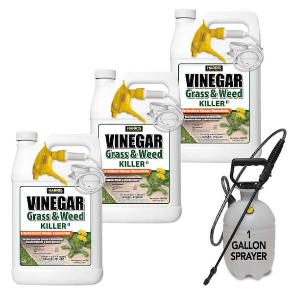 Harris 1 Gal. 20% Vinegar Weed Killer (3-Pack) and 1 Gal. Tank Sprayer Value Pack