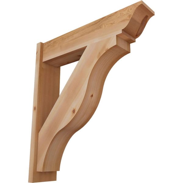 Ekena Millwork 8 in. x 36 in. x 32 in. Western Red Cedar Fuston Traditional Smooth Outlooker