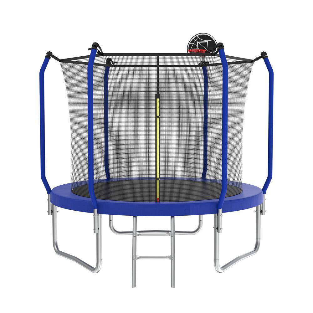 Miscool Ami 8 ft Blue ASTM Approved Reinforced `Trampoline with Safety ...