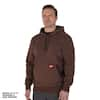 Milwaukee Men's X-Large Brown Midweight Cotton/Polyester Long-Sleeve  Pullover Hoodie 351BR-XL - The Home Depot