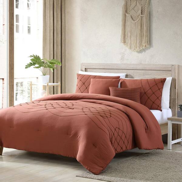 Modern Threads 5-Piece Microfiber Mila King Embellished Comforter Set