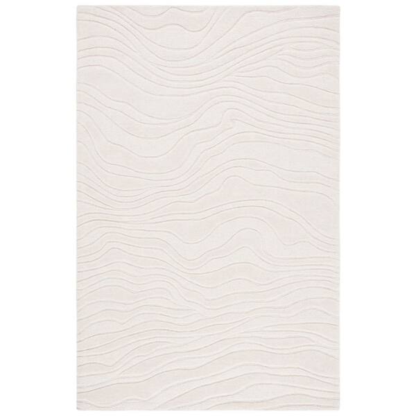 Rodeo Drive 2 ft. x 4 ft. Ivory Abstract Wavy Area Rug