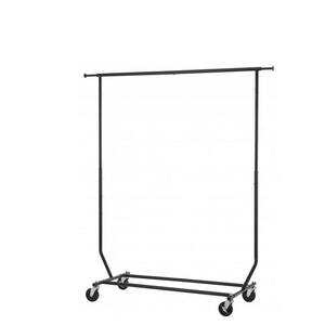 Black Steel Clothes Rack 20.5 in. W x 55 in. H