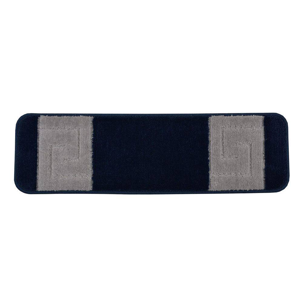 Greek Key Collection Navy Color ​9 in. x 30 in. Indoor Stair Treads Cover (Set of 13) price history on PriceWatchPro