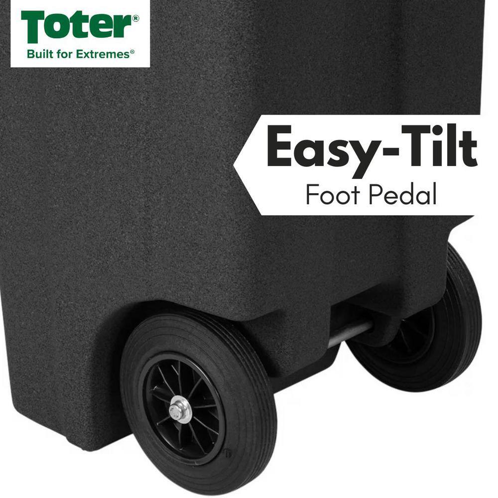 32 Gallon Blackstone Outdoor Trash Can/Garbage Can with Quiet Wheels